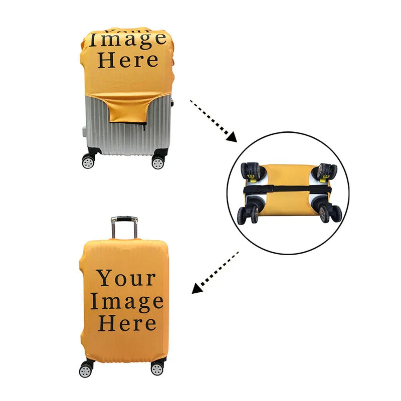 Funny Expression Travel Suitcase Dust Cover Luggage Protective Cover for 18-32 Inch Trolley Case Dust Cover Travel Accessories