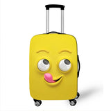 Funny Expression Travel Suitcase Dust Cover Luggage Protective Cover for 18-32 Inch Trolley Case Dust Cover Travel Accessories