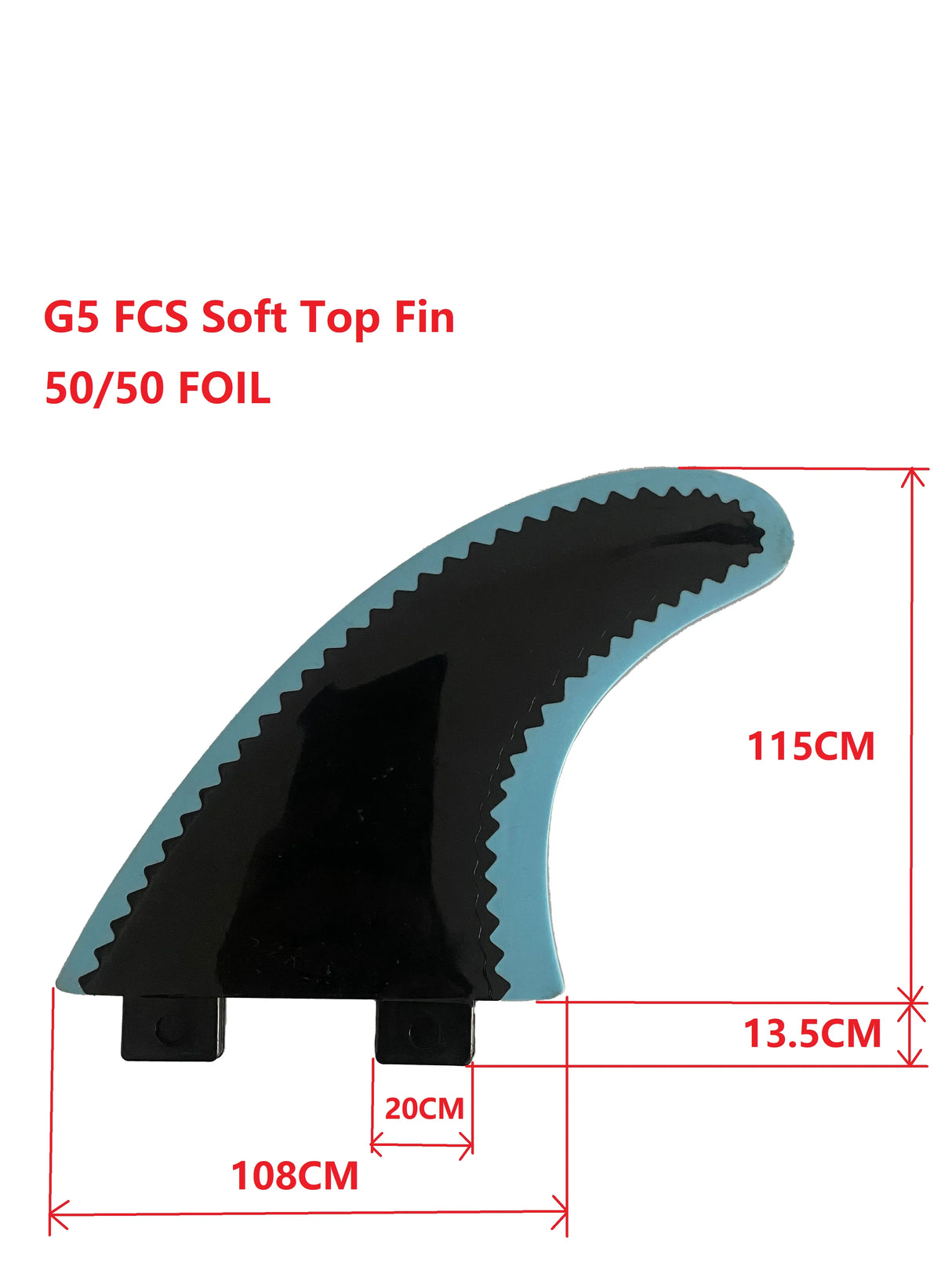 G5 Soft top Surfboard Fins 50/50 Foil SUP Accessory Surf Fin Paddle Board Fin