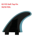 G5 Soft top Surfboard Fins 50/50 Foil SUP Accessory Surf Fin Paddle Board Fin