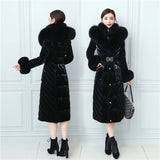 GBPF 2022 FW NEW FUR WOMENS X-LONG EXTRA WARM WHITE GOOSE DOWN COATS