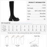 GMQM Women‘s Boots New Platform Ankle Boots Slip On Round Toe Mid-Calf Boots Thick Sole Knitted Stretch Sock Boots British Style