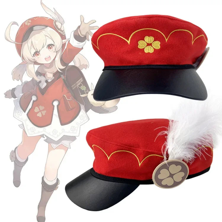 Game Genshin Impact Klee Cosplay Beret Lolita Girls Anime Kawaii Hat Women Student Funny Hats Props Cute Loli Anime Accessories