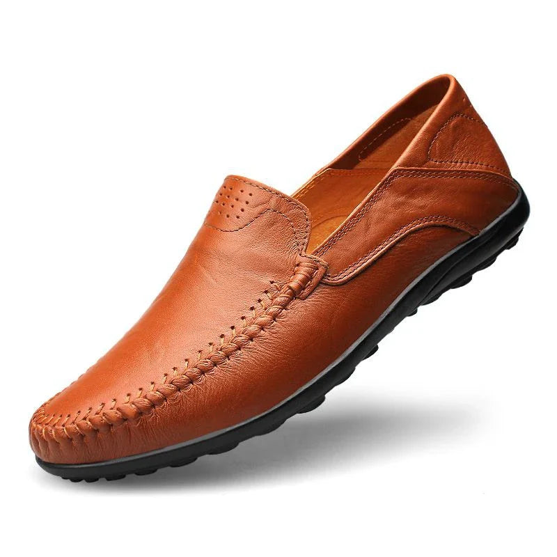 Genuine Leather Men Casual Shoes Luxury Brand Formal Men Loafers Moccasins Italian Breathable Slip on Male Boat Shoes Size 37-47