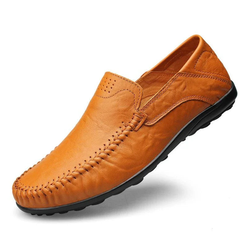 Genuine Leather Men Casual Shoes Luxury Brand Formal Men Loafers Moccasins Italian Breathable Slip on Male Boat Shoes Size 37-47