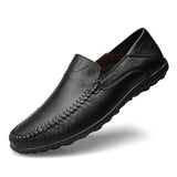 Genuine Leather Men Casual Shoes Luxury Brand Formal Men Loafers Moccasins Italian Breathable Slip on Male Boat Shoes Size 37-47