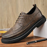 Genuine Leather Men Casual Shoes Luxury Men Oxfords Shoes British Style Brogue Shoes Lace-up Men Leisure Shoes Plus Size 38-46