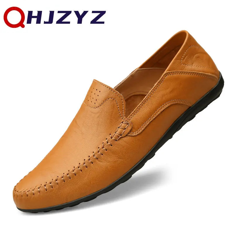 Genuine Leather Men Shoes Casual Italian Mens Loafers Moccasins Luxury Brand Formal Slip on Male Boat Shoes Zapatos De Hombre