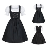 German Ladies Beer Maid Dirndl Bavarian Oktoberfest Dress with Apron Costumes Party Halloween Fancy Dress Plus Size Party Dress