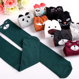 Girl Socks  Knee Socks Kids Dance Legwarmers Cute Bear Animal Cartoon 3 -12 Years Old Cotton Long Tube Princess Free Shipping