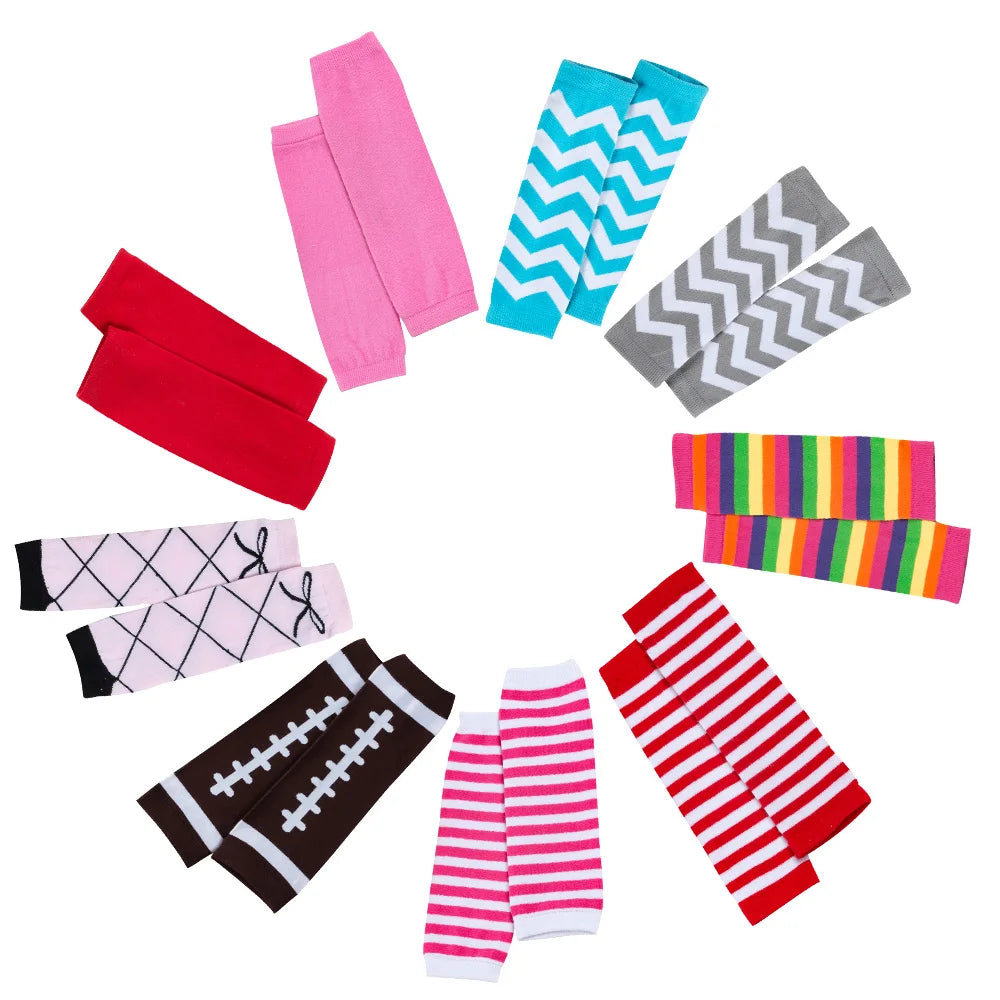 Girls Leg Warmers Stripe  Toddler Leggings Cotton Knee Newborn Tights Infant Soft Cartoon Print Socks Christmas Clothes