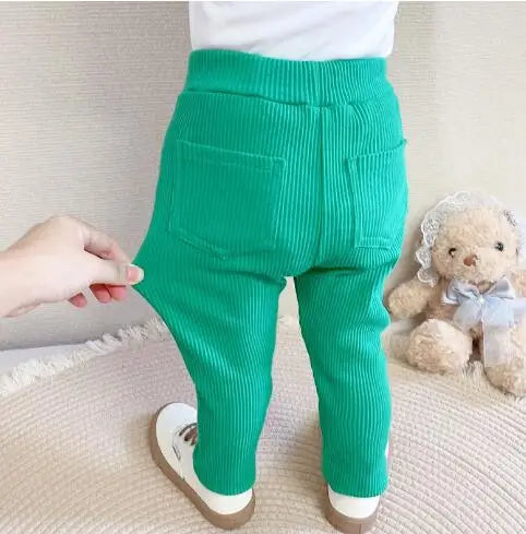 Girls Leggings Knitted Children Long Pants Autumn Infant Toddler Girls Leggings Baby Bottoms Trousers