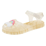 Girls Sandals Summer New Rainbow Bow Kdis  Cute Jelly Shoes Fashion Princess Shoes Beach Girls' Shoes Infant Girl‘s Sandal