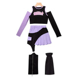 Girls jazz dance long sleeve top skirt children's cool costume set children's hip hop street dance clothing autumn and winter