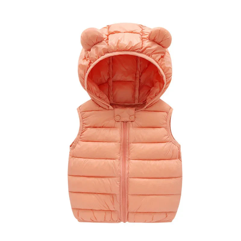 Girls winter cotton jacket fashion all-match thick Keep warm boy fur collar coat Korean version 2-7 years child Quality clothing