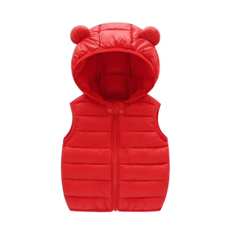 Girls winter cotton jacket fashion all-match thick Keep warm boy fur collar coat Korean version 2-7 years child Quality clothing