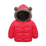 Girls winter cotton jacket fashion all-match thick Keep warm boy fur collar coat Korean version 2-7 years child Quality clothing