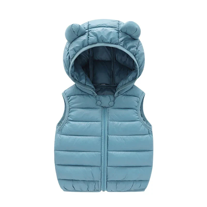 Girls winter cotton jacket fashion all-match thick Keep warm boy fur collar coat Korean version 2-7 years child Quality clothing