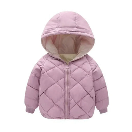 Girls winter cotton jacket fashion all-match thick Keep warm boy fur collar coat Korean version 2-7 years child Quality clothing