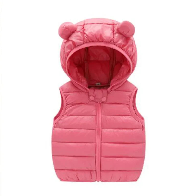 Girls winter cotton jacket fashion all-match thick Keep warm boy fur collar coat Korean version 2-7 years child Quality clothing