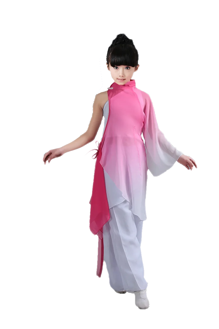Girls yangko dance new children's clothing costume stage costumes ink classical dance costumes children alone dance fan dance