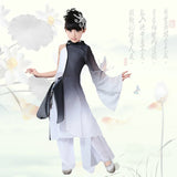 Girls yangko dance new children's clothing costume stage costumes ink classical dance costumes children alone dance fan dance