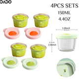 Glass Baby Food Storage Containers Leak-Proof Microwavable Snack Freezer Lock Puree Mini Small Bowl Bullet Jars Set Kit with Lid