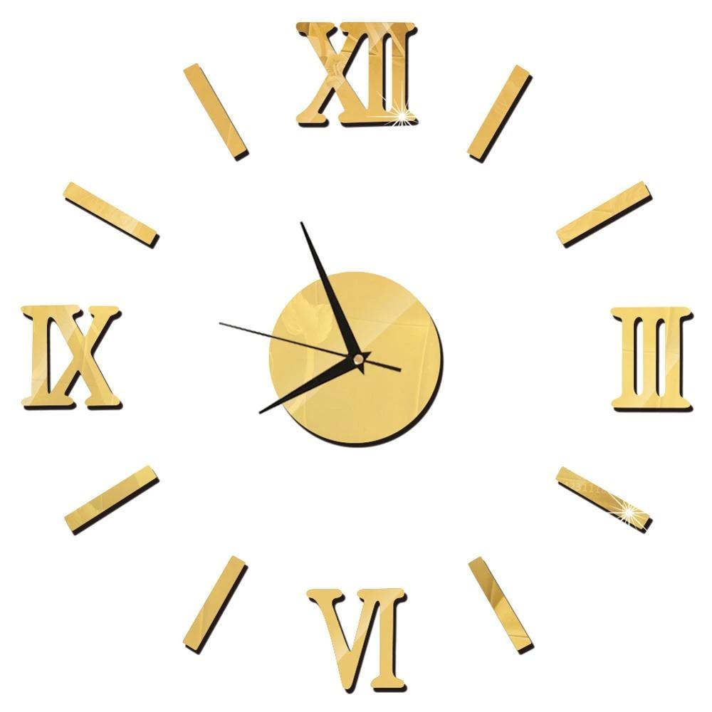 Yellow Roman DIY Wall Clock