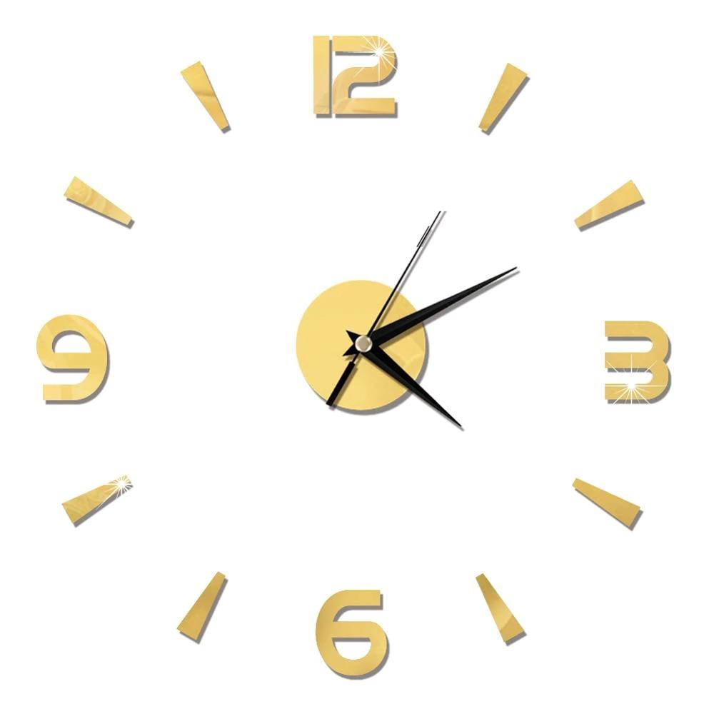 Yellow Decal DIY Wall Clock