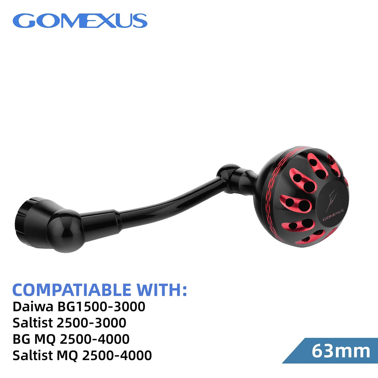 Gomexus Power Handle For Daiwa BG MQ Saltist 1500-8000 Spinning Handle 65mm Fishing Reels