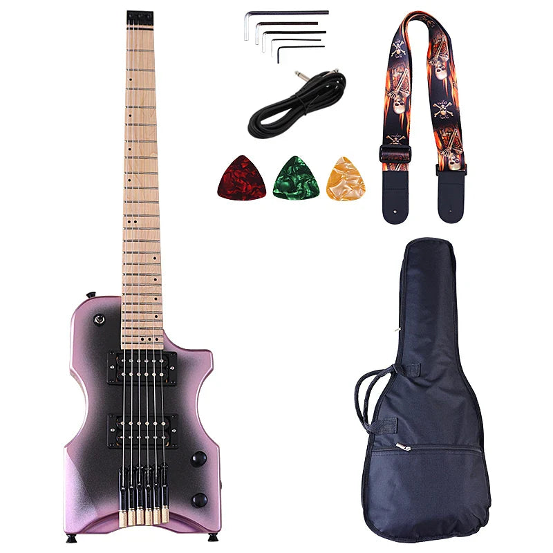 Good Quality Mini Electric Guitar Travel Guitar 34 Inch Basswood Body 6 Strings Wood Guitar High Gloss Red Blue Black Free Bag