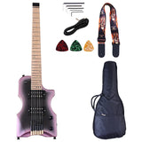 Good Quality Mini Electric Guitar Travel Guitar 34 Inch Basswood Body 6 Strings Wood Guitar High Gloss Red Blue Black Free Bag
