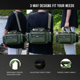 Goture Shoulder Crossbody Fishing Bags 600D Oxford Fabric Durable High Capacity Storage Fishing Gear Bags for Men Outdoors Bag