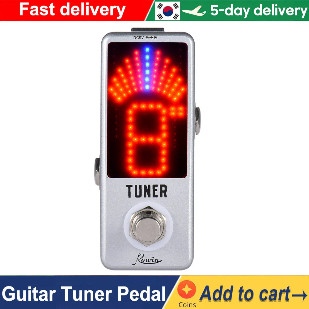 Guitar Tuner Mini Chromatic Tuner Pedal Effect LED Display True Bypass for Guitar Accessories Guitar Bass