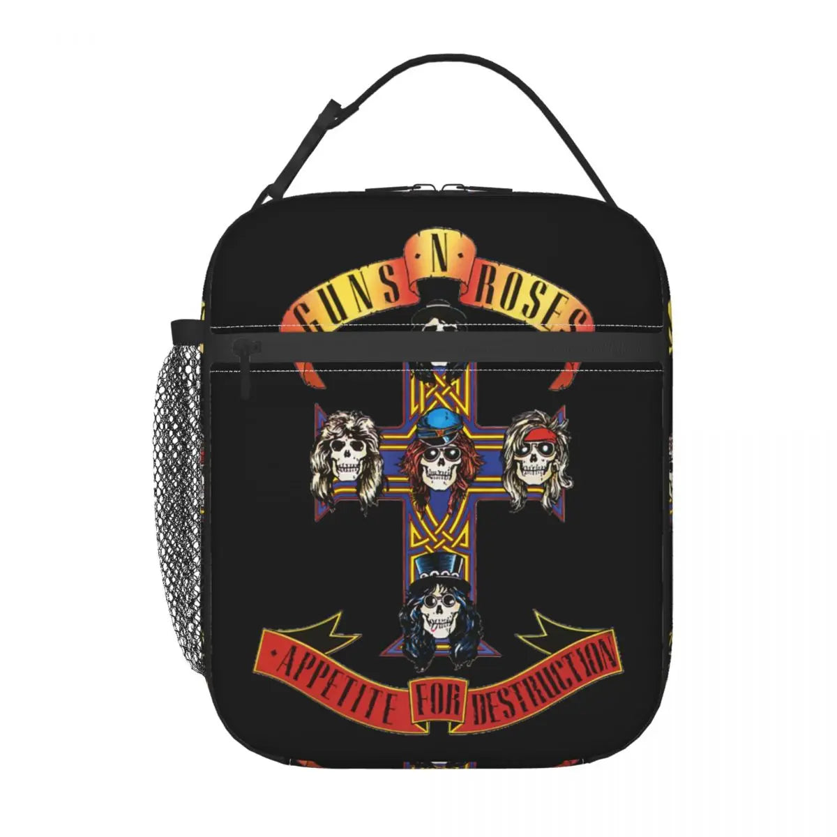 Guns N Roses Logo Insulated Lunch Bags Large Meal Container Thermal Bag Tote Lunch Box School Outdoor Food Handbags