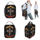 Guns N Roses Logo Insulated Lunch Bags Large Meal Container Thermal Bag Tote Lunch Box School Outdoor Food Handbags