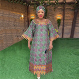 H&D New African Clothes For Women Traditional Embroidery Dresses Bazin Women High quality Party Wedding occasion 2024