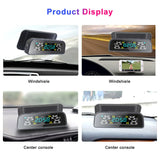 Car TPMS Tire Pressure Alarm Monitor System Temperature Warning 4 Internal Internal Sensors Fuel Display Attached wireless Solar