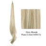 Soowee Long Synthetic Hair Extension Blonde Wrap Pony Tail Flexible Hair Ponytails Hairpieces