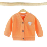 Newborn Baby Clothes Cotton Solid Baby Boys Girls Long Sleeve Knitted Sweater Cardigan Jacket Toddler Kids Casual Coat Tops