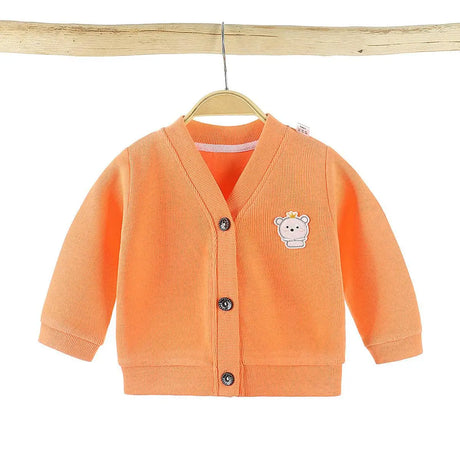 Newborn Baby Clothes Cotton Solid Baby Boys Girls Long Sleeve Knitted Sweater Cardigan Jacket Toddler Kids Casual Coat Tops