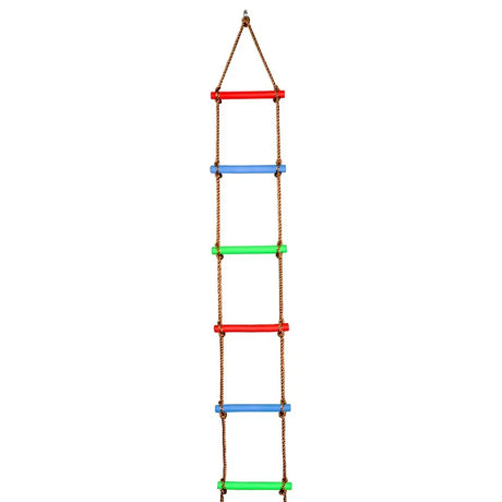 Wooden Rope Ladder Kids Fitness Toy Multi Rungs Climbing Game Toy Outdoor Training Activity Safe Sports Rope Swing Swivel Rotary