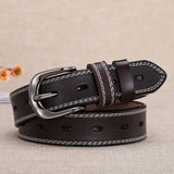 Women Genuine Leather Belt for Female Strap Casual All-match Ladies Adjustable Belts Designer High Quality QJ CINGA Brand