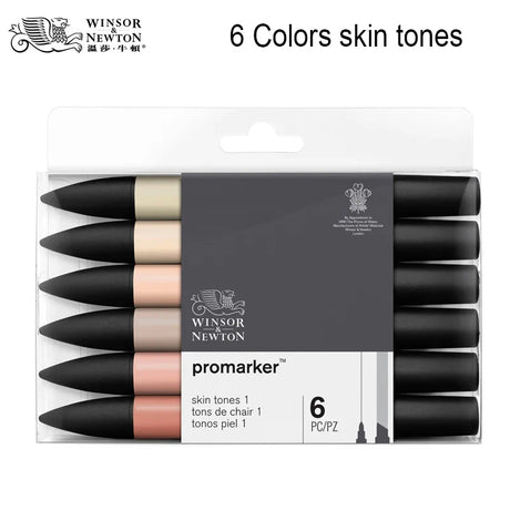 WINSOR&NEWTON 6/12 Colors  ProMarkers  Alcohol base ink Twin tips Professional Art Marker Pen Drawing  Supplies