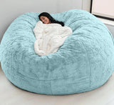 Dropshipping 7FT 183cm Fur Giant Removable Washable Bean Bag Bed Cover Comfortable Living Room Furniture Lazy Sofa Coat Recline