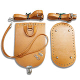 1 Set Handmade Handbag Shoulder Strap Woven Bag Set Leather Bag Bottoms With Hardware Accessories For Diy Bag Backpack