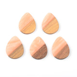 10PCS Water Drop Earrings Accessories Natural Wood & Resin Splicing Hand Made DIY Making Charms Jewelry Findings & Components