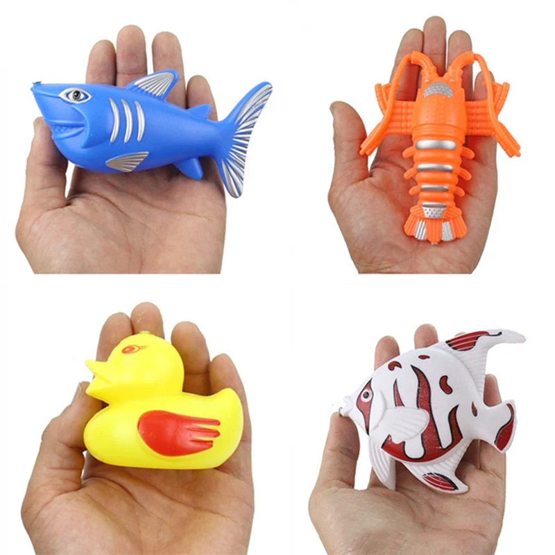 Children Bathtub Magnetic Fishing Toy Swimming Bathing Pool Water Floating Fish Toy Parent-child Interactive Toys Game Baby Toys