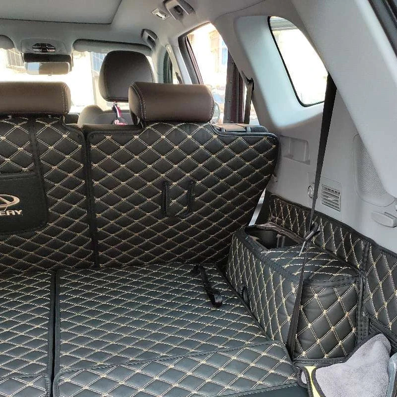 For Chery Tiggo 8 Pro 2021 2023 Trunk Mats Leather Durable Cargo Liner Boot Carpets Rear Film Interior Decoration Accessories