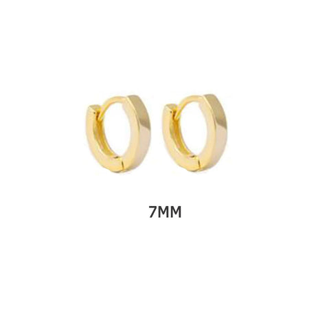 ANDYWEN 925 Sterling Silver Gold Plain 5mm 6mm 7mm 8mm 9mm 10mm Huggies Piercing Clips Hoop Luxury Clips Pendiente Loops Earring